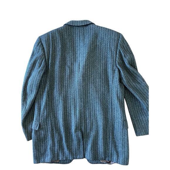 Vtg 50s Bernhard Altmann Cashmere Grey Blazer Herringbone 42”chest Academia - Picture 6 of 12